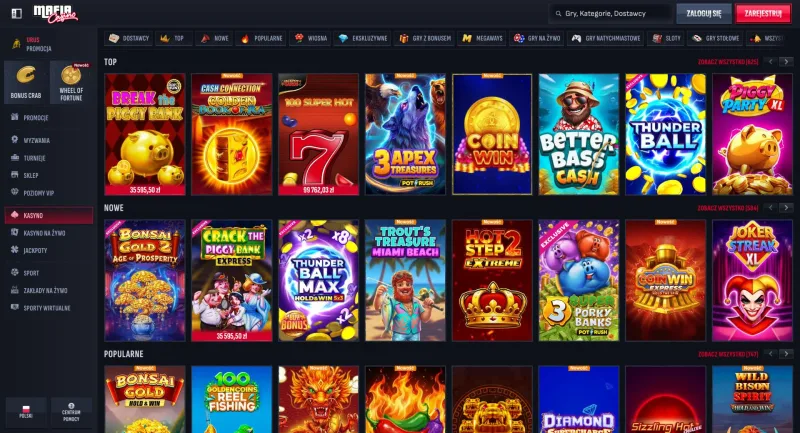 Mafia Casino kasyno online opinie