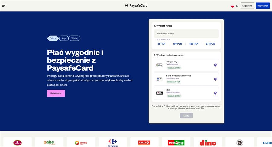 PaysafeCard jak dokonywać wpłat w kasynie online