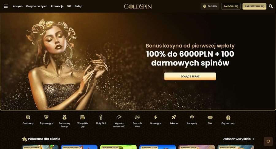 Goldspin kasyno PSC wypłata 2026