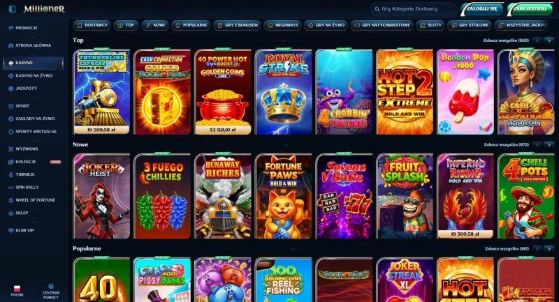 Najlepszy bonus kasyno PSC polska Millioner Casino